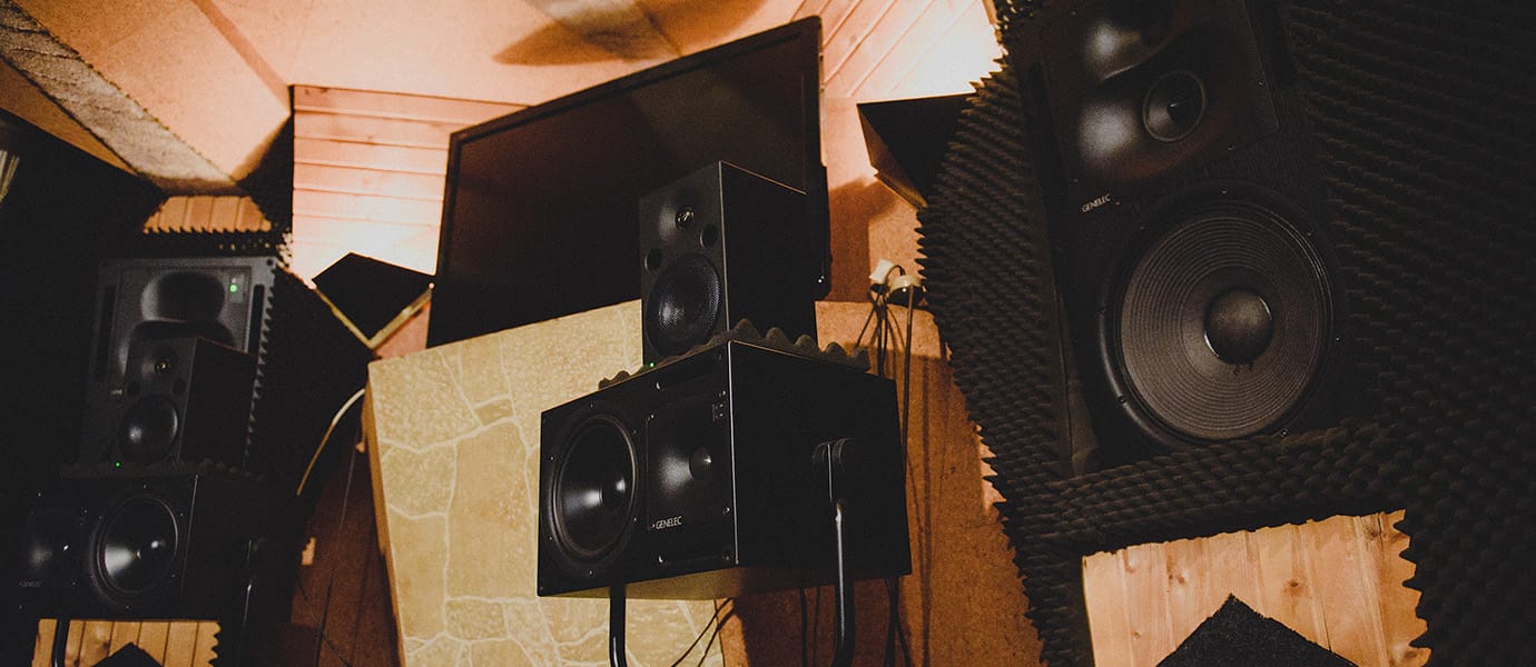 Wide shot of Amadeus recording studio